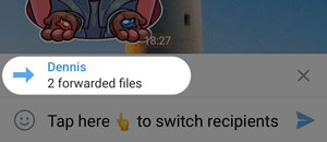 Switch recipient when forwarding messages